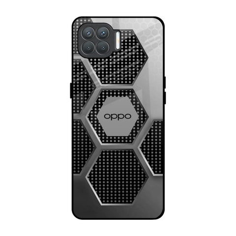 Hexagon Style Oppo F17 Pro Glass Back Cover Online