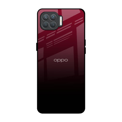 Wine Red Oppo F17 Pro Glass Back Cover Online
