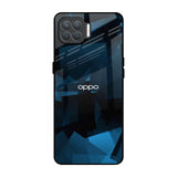 Polygonal Blue Box Oppo F17 Pro Glass Back Cover Online