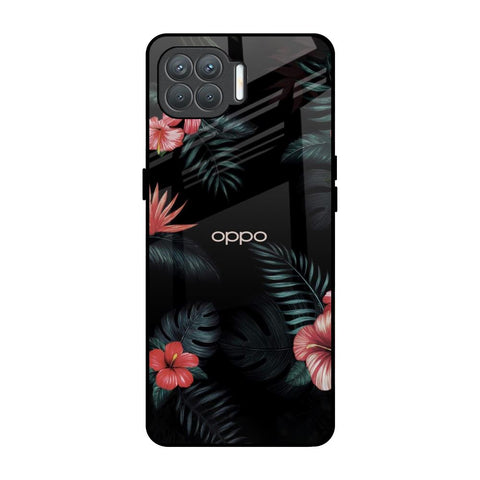 Tropical Art Flower Oppo F17 Pro Glass Back Cover Online