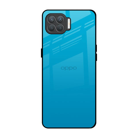 Blue Aqua Oppo F17 Pro Glass Back Cover Online