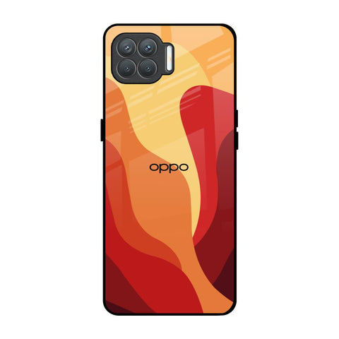 Magma Color Pattern Oppo F17 Pro Glass Back Cover Online