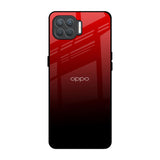 Maroon Faded Oppo F17 Pro Glass Back Cover Online