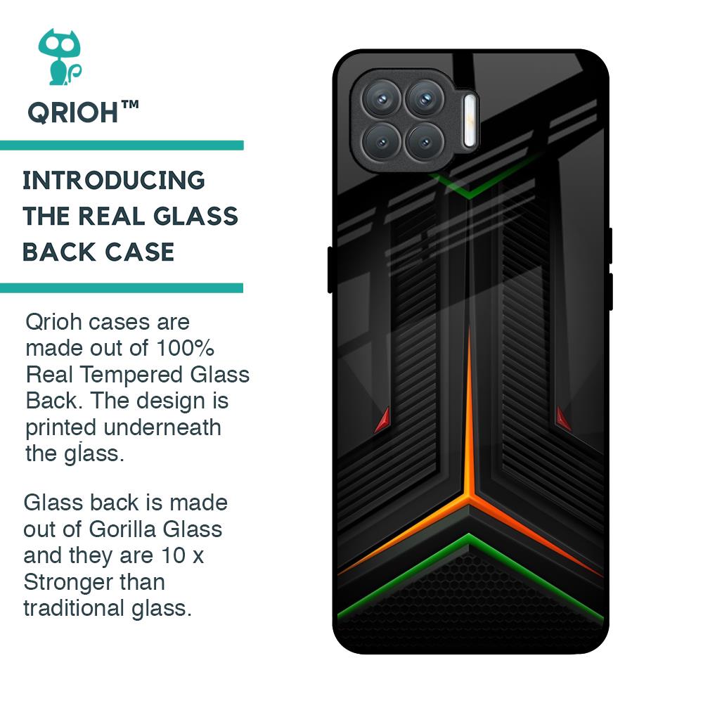 Modern Ultra Chevron Glass Case for Oppo F17 Pro