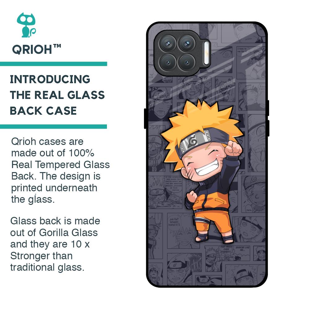Orange Chubby Glass Case for Oppo F17 Pro
