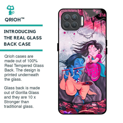 Radha Krishna Art Glass Case for Oppo F17 Pro