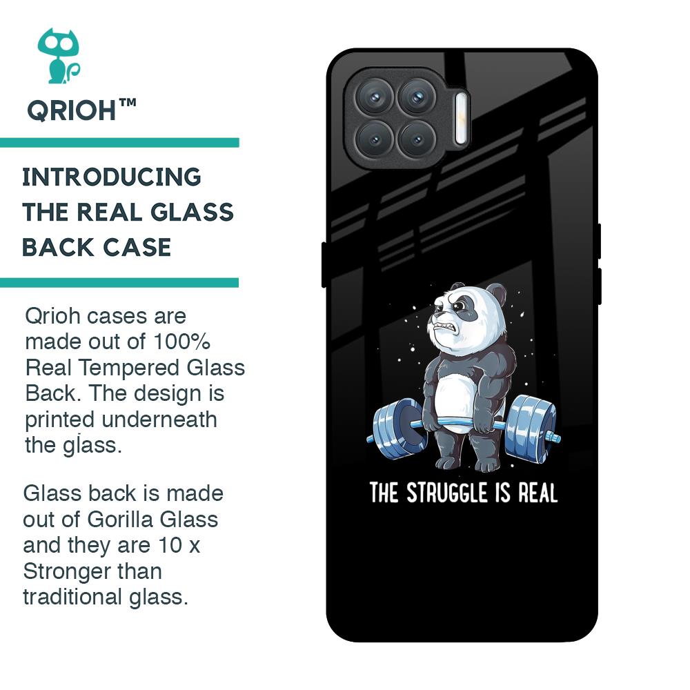 Real Struggle Glass Case for Oppo F17 Pro