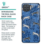 Blue Cheetah Glass Case for Oppo F17 Pro
