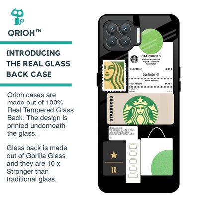Coffee Latte Glass Case for Oppo F17 Pro