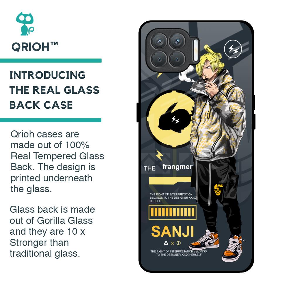 Cool Sanji Glass Case for Oppo F17 Pro