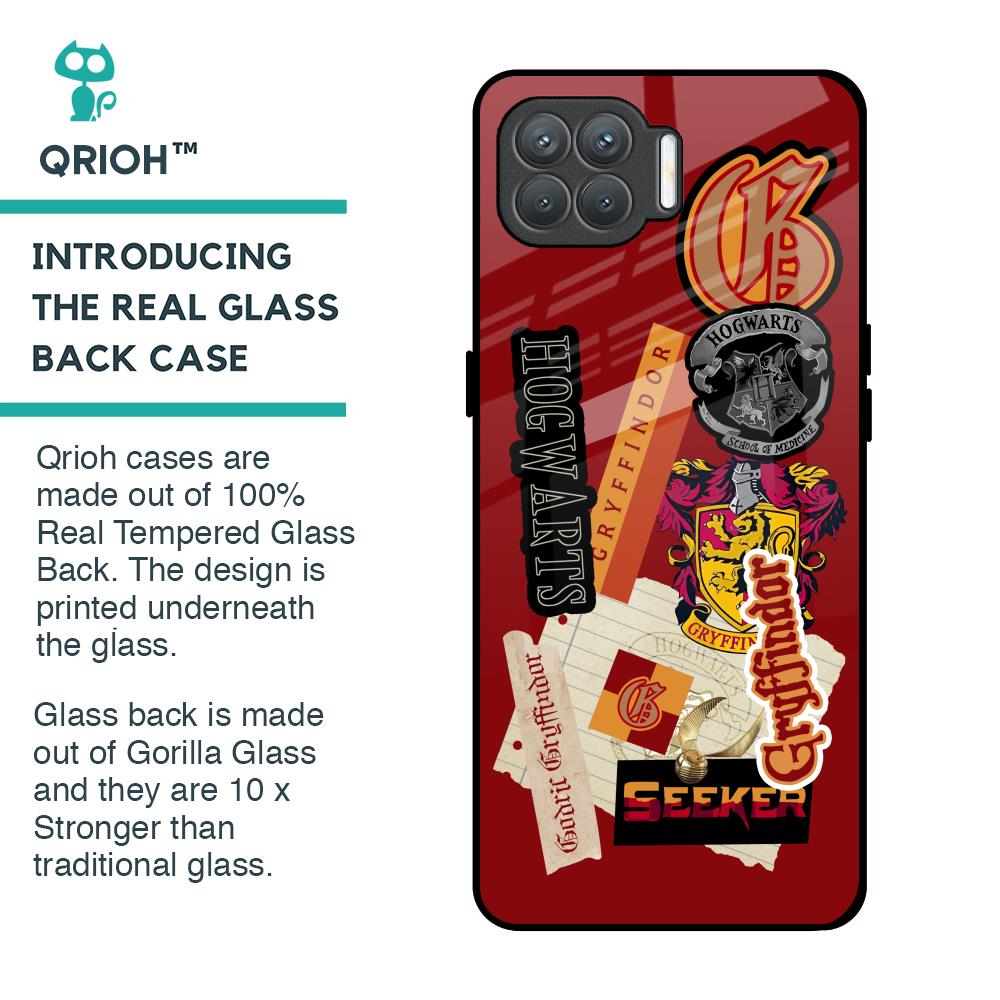 Gryffindor Glass Case for Oppo F17 Pro