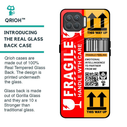 Handle With Care Glass Case for Oppo F17 Pro