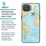 Travel Map Glass Case for Oppo F17 Pro