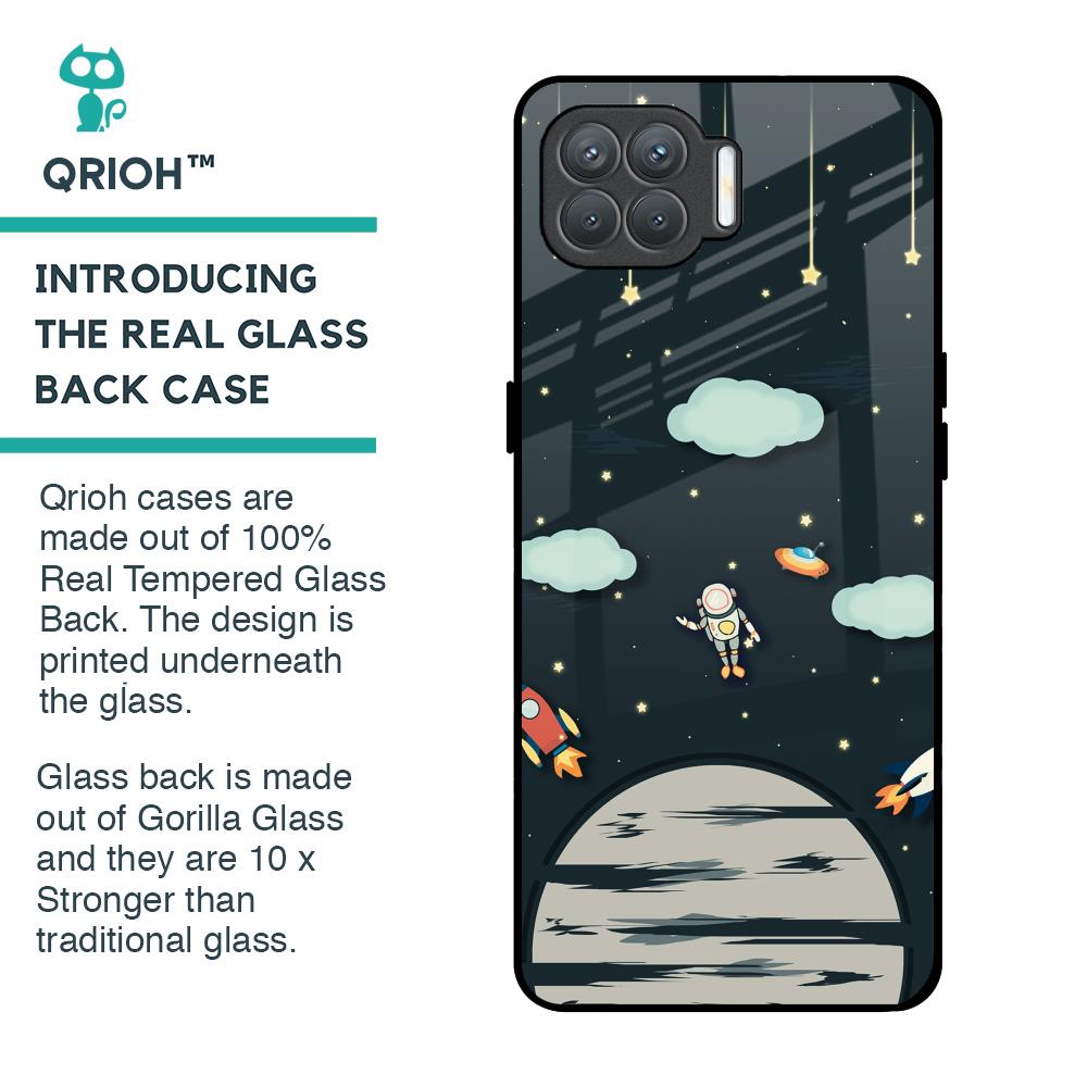 Astronaut Dream Glass Case For Oppo F17 Pro