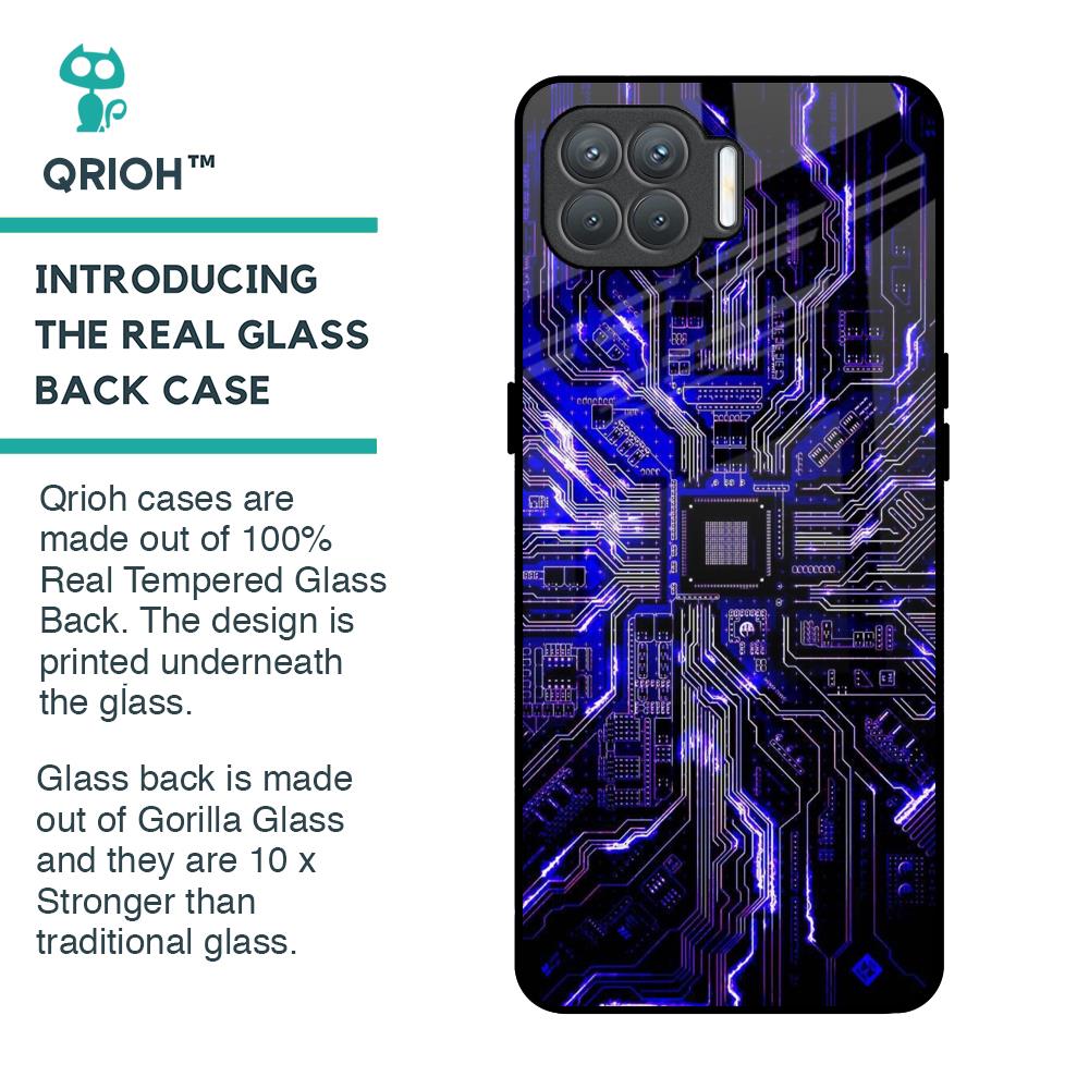 Techno Color Pattern Glass Case For Oppo F17 Pro