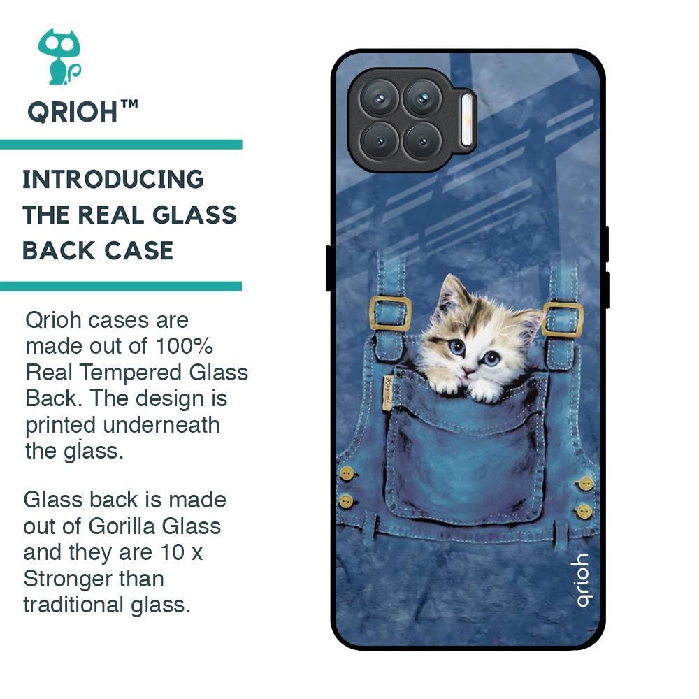 Kitty In Pocket Glass Case For Oppo F17 Pro