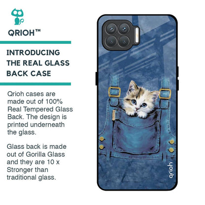 Kitty In Pocket Glass Case For Oppo F17 Pro