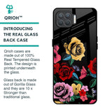 Floral Decorative Glass Case For Oppo F17 Pro