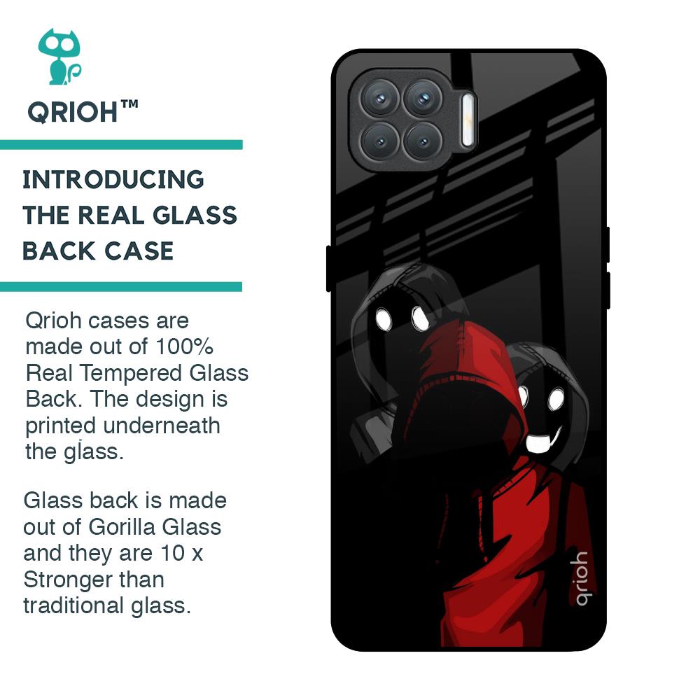 Shadow Character Glass Case for Oppo F17 Pro