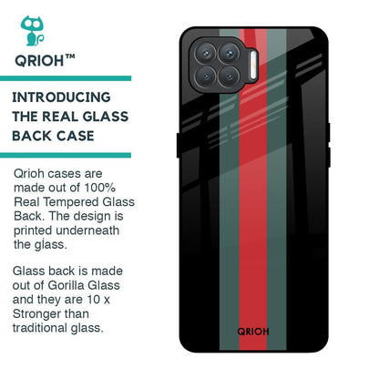 Vertical Stripes Glass Case for Oppo F17 Pro