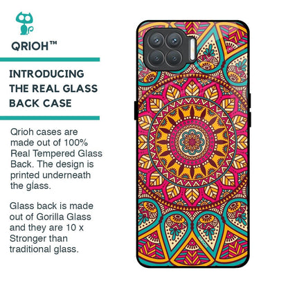 Elegant Mandala Glass Case for Oppo F17 Pro
