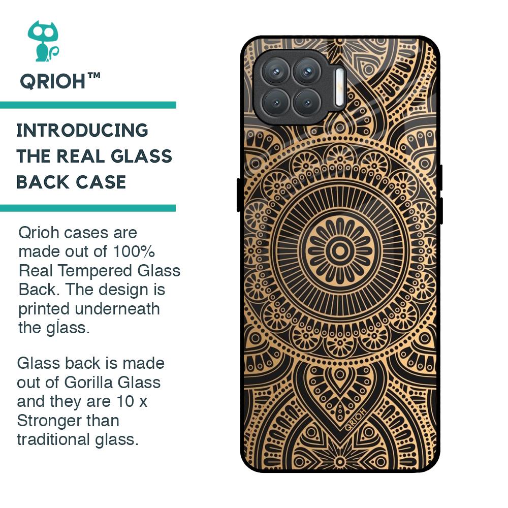 Luxury Mandala Glass Case for Oppo F17 Pro