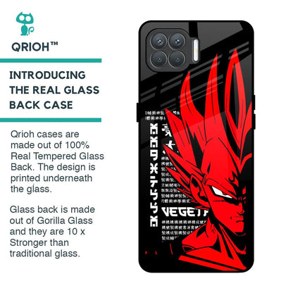 Red Vegeta Glass Case for Oppo F17 Pro