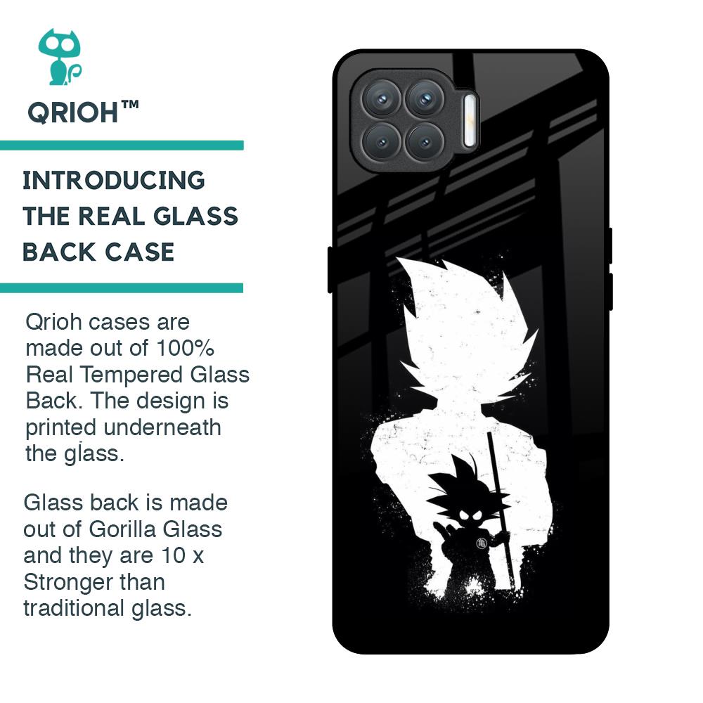 Monochrome Goku Glass Case for Oppo F17 Pro