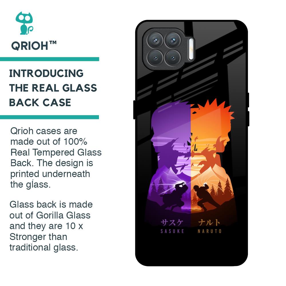 Minimalist Anime Glass Case for Oppo F17 Pro