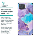 Alcohol ink Marble Glass Case for Oppo F17 Pro
