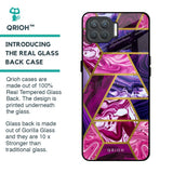 Electroplated Geometric Marble Glass Case for Oppo F17 Pro