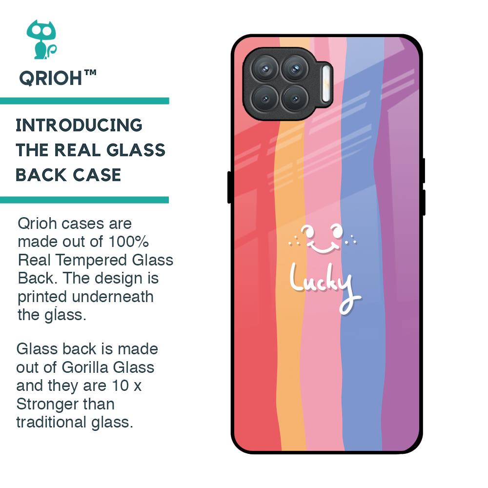 Lucky Abstract Glass Case for Oppo F17 Pro