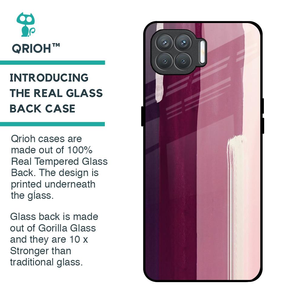 Brush Stroke Art Glass Case for Oppo F17 Pro