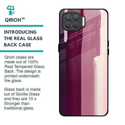 Brush Stroke Art Glass Case for Oppo F17 Pro