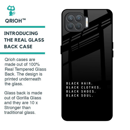 Black Soul Glass Case for Oppo F17 Pro