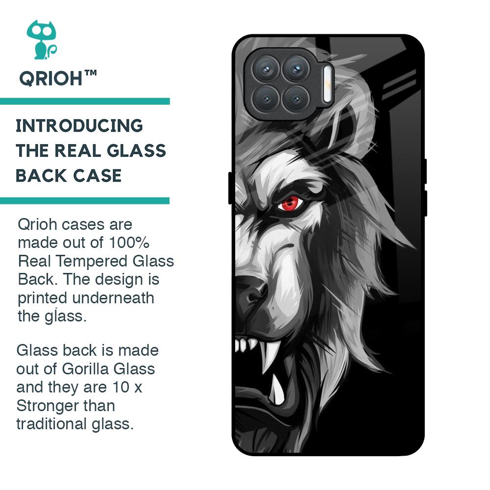 Wild Lion Glass Case for Oppo F17 Pro