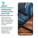 Wooden Tiles Glass Case for Oppo F17 Pro