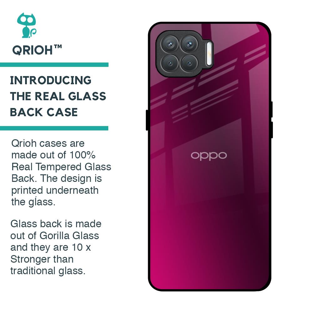 Pink Burst Glass Case for Oppo F17 Pro