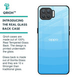 Wavy Blue Pattern Glass Case for Oppo F17 Pro