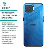 Blue Wave Abstract Glass Case for Oppo F17 Pro