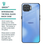 Vibrant Blue Texture Glass Case for Oppo F17 Pro