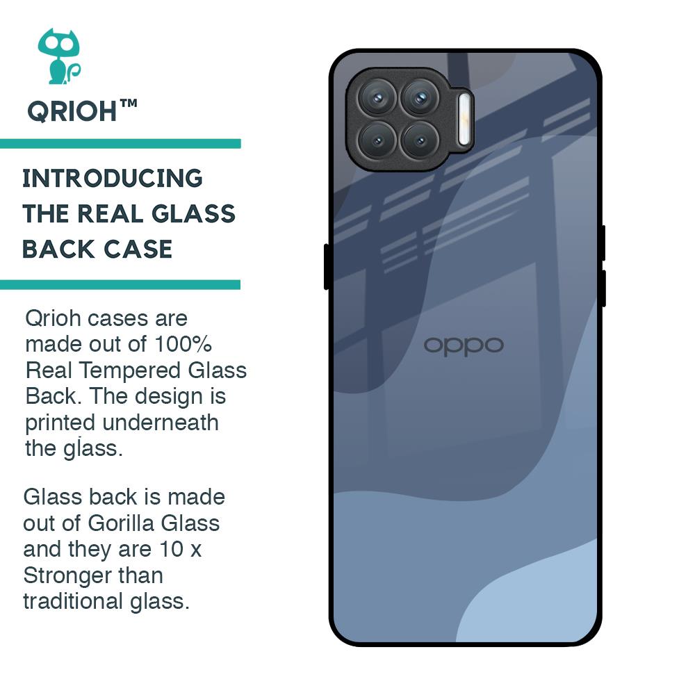Navy Blue Ombre Glass Case for Oppo F17 Pro