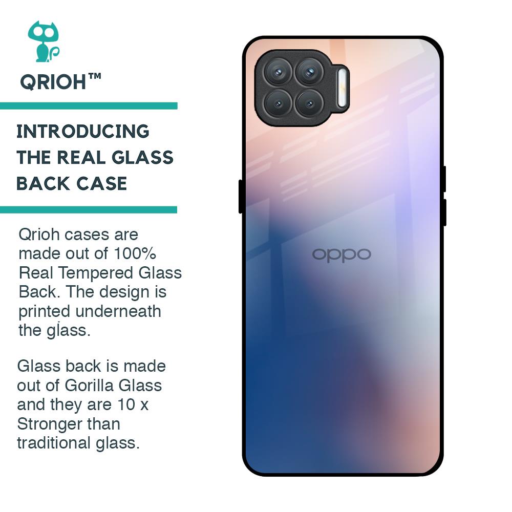 Blue Mauve Gradient Glass Case for Oppo F17 Pro