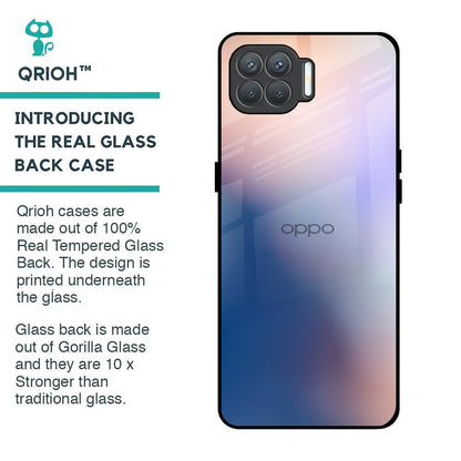 Blue Mauve Gradient Glass Case for Oppo F17 Pro