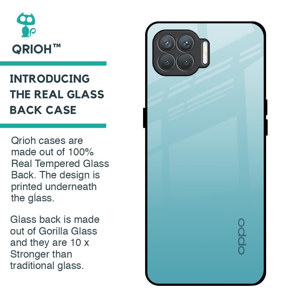 Arctic Blue Glass Case For Oppo F17 Pro