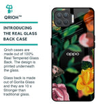 Flowers & Butterfly Glass Case for Oppo F17 Pro