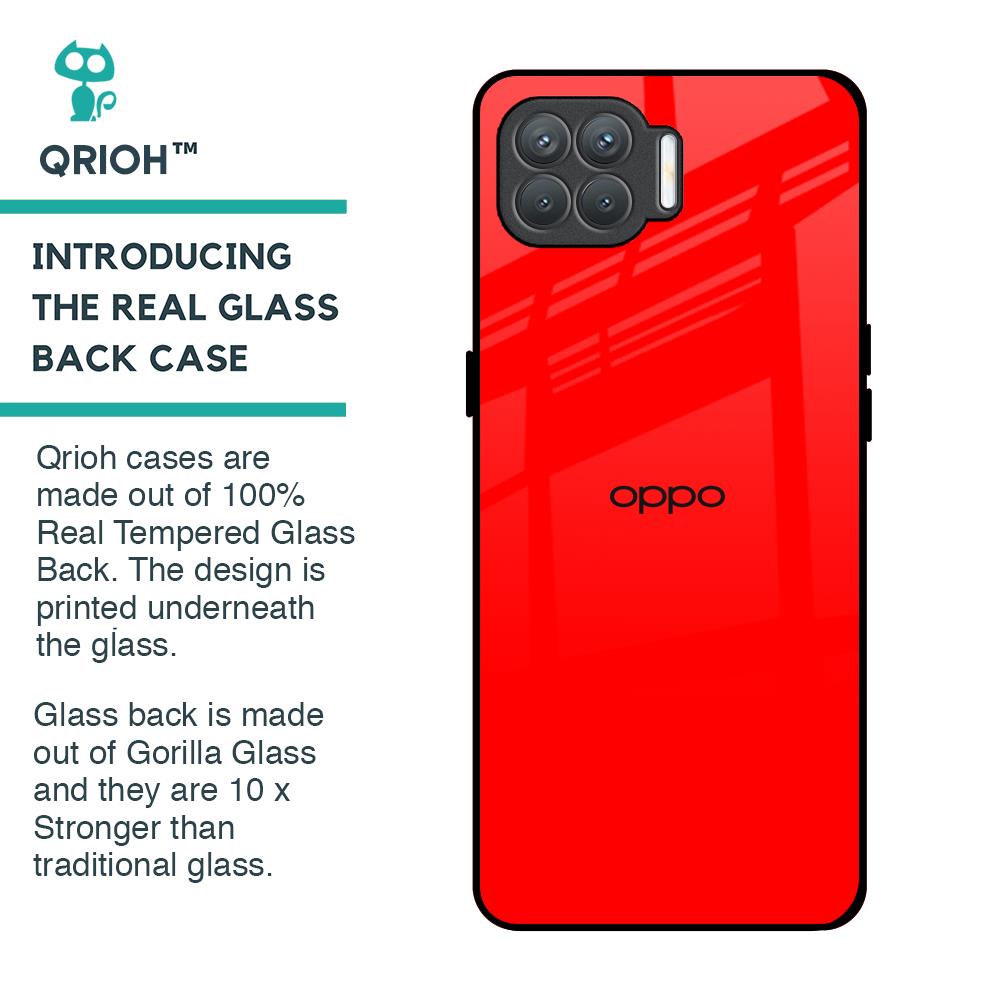 Blood Red Glass Case for Oppo F17 Pro