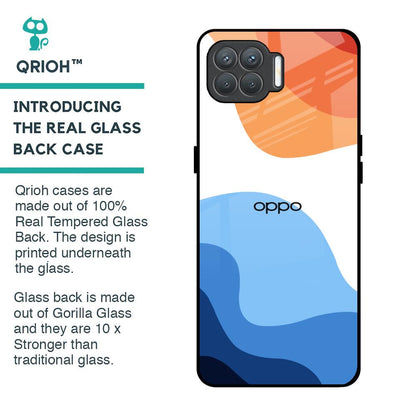 Wavy Color Pattern Glass Case for Oppo F17 Pro
