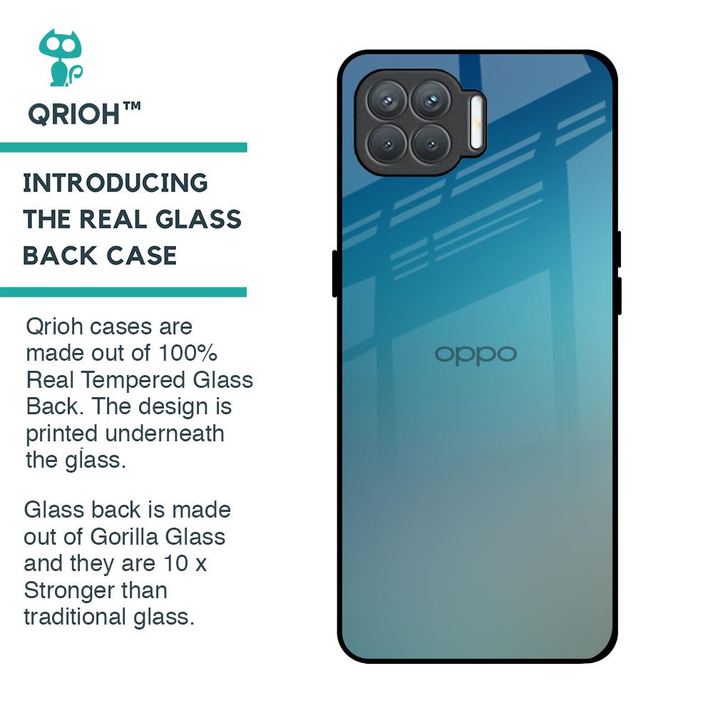 Sea Theme Gradient Glass Case for Oppo F17 Pro