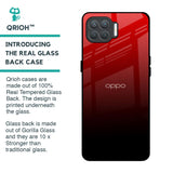 Maroon Faded Glass Case for Oppo F17 Pro